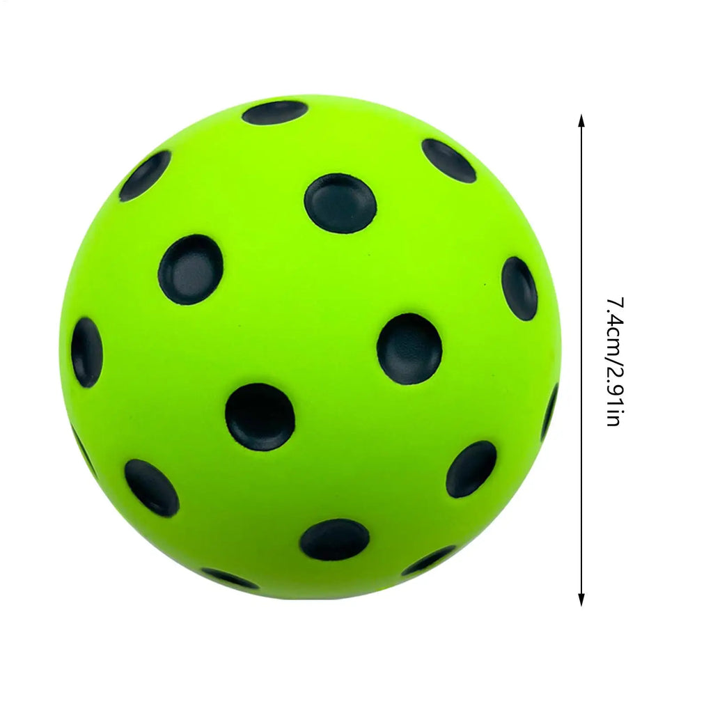 Quiet Foam Pickleball Balls 74MM Indoor Practice Balls No Noise for Apartment Condo Garage Training Backyard Silent Games