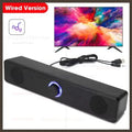 Wired Bluetooth Speaker USB Powered Soundbar Stereo Bass Dual Speaker Home Theater TV PC Laptop Gaming Portable Audio Box