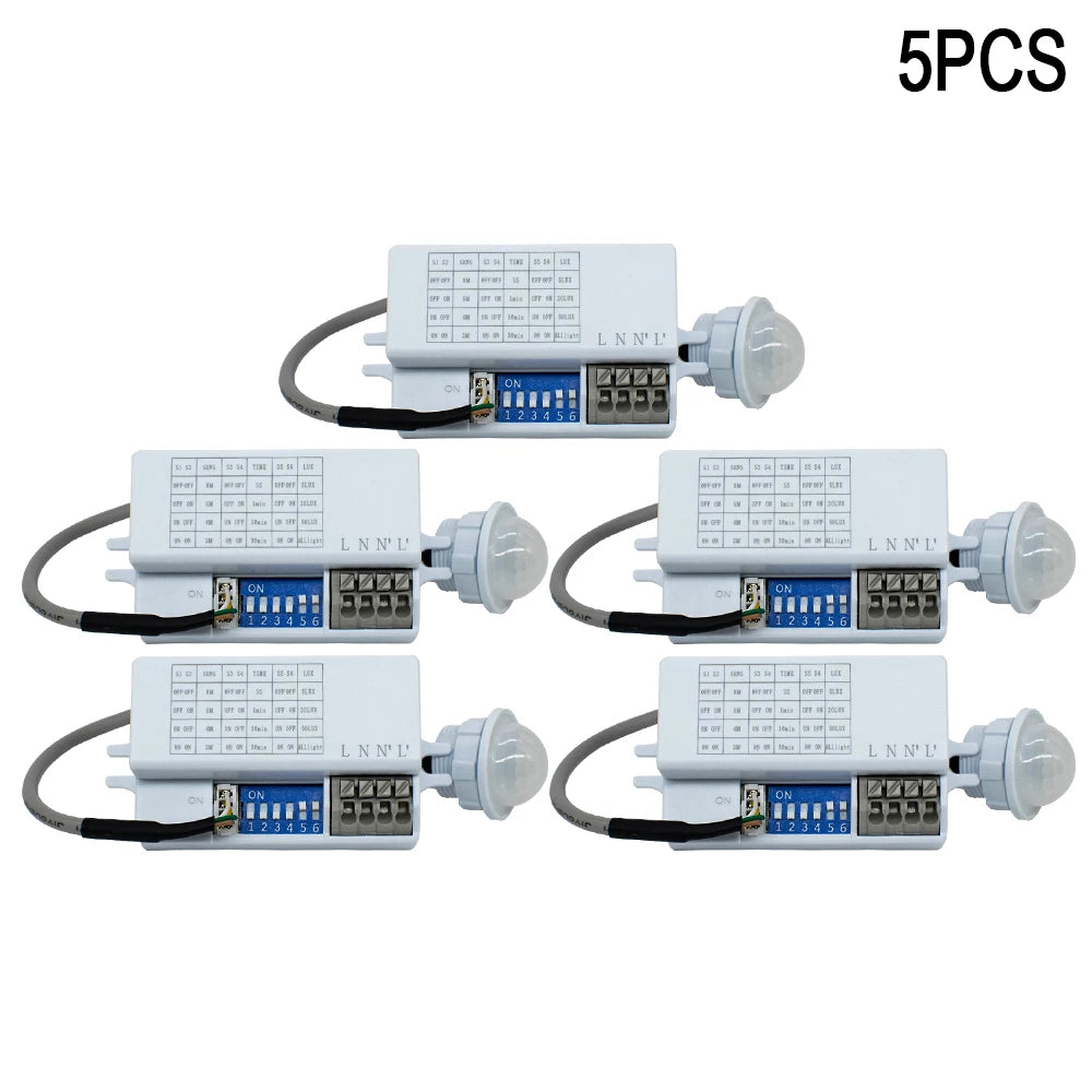 Motion Sensor Light Switch 220V 110V Pir Presence Sensor for Lighting Time Delay Adjust Movement Detector Lamp Automatic