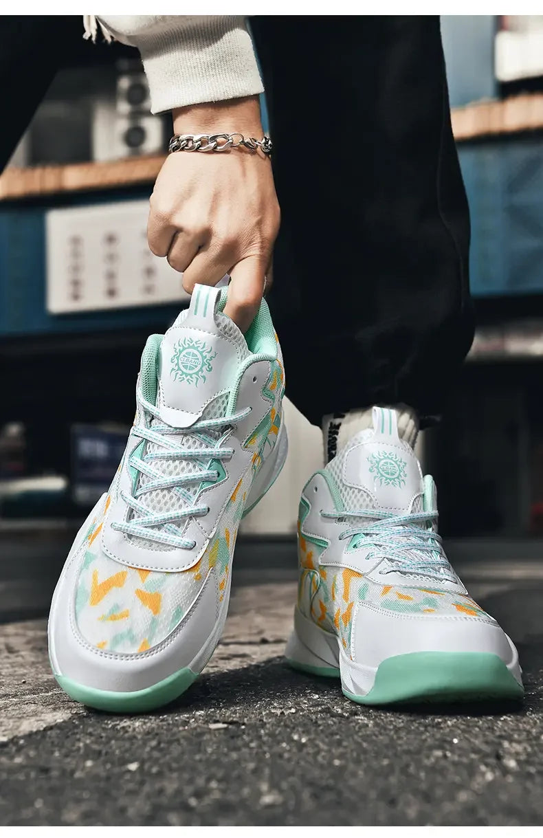 Flying Weave Breathable Basketball Shoes, Soft And Comfortable, Thickened Shock-absorbing Sole, Durable For Daily Sports Outdoor