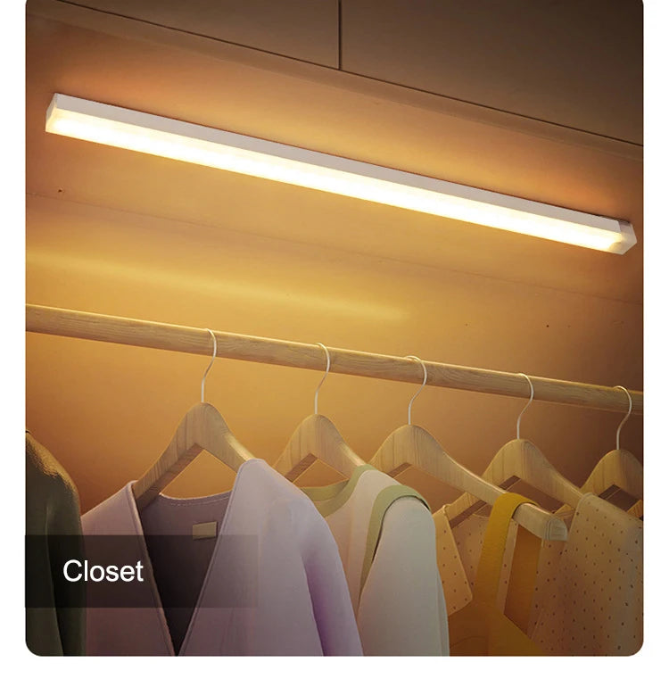 LED Smart Night Light Wireless Auto-Sensing Backlit Safety Light for Bedroom Closet Cabinet Stairway Home Lighting