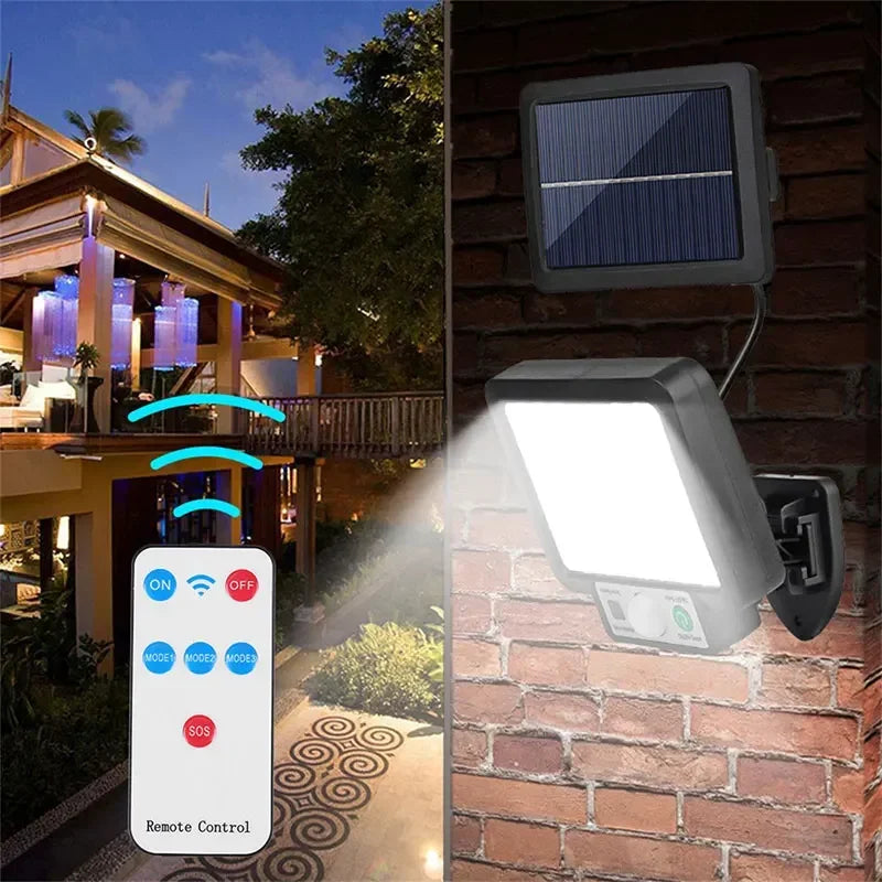 Motion Sensor Lamps Garden Street Lighting Solar Lamp LED Solar Split Wall Lamp 3 Mode Waterproof For Garage Security Wall Light