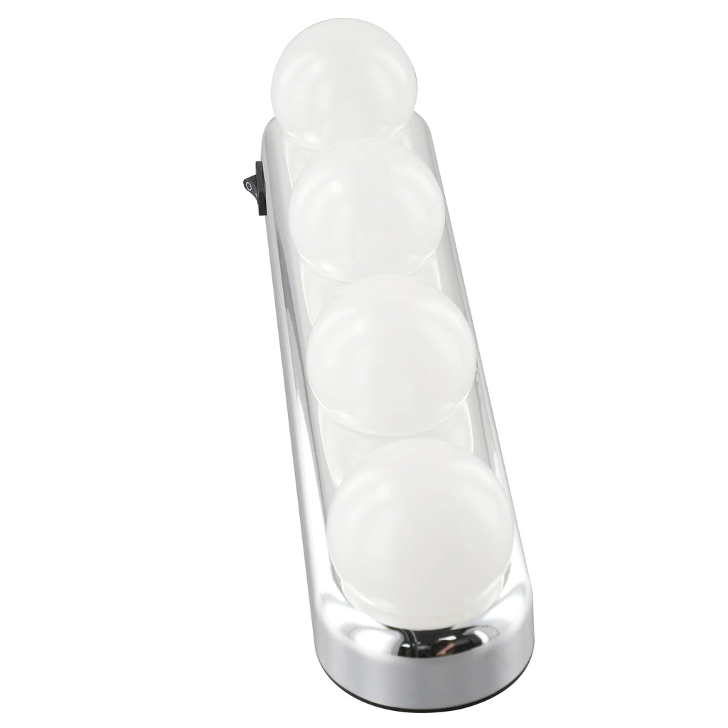 Vanity Lights For Mirror Lighted Makeup Vanity Mirror Dimmable Lights 4 LED Lamps Suction-Cup Mounting Bathroom For Tabletop