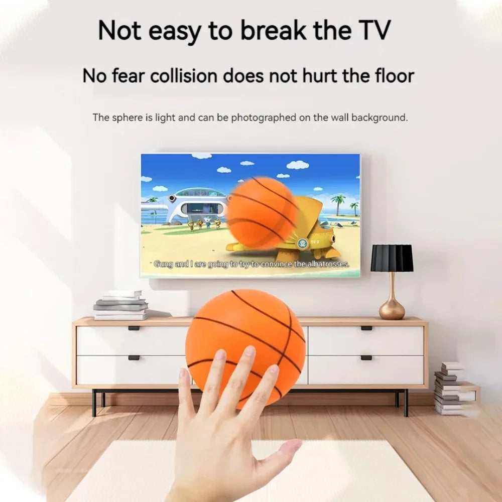 PU Foam Basketball Kids Indoor Silent Basketball Bouncing Mute No Noise Ball Bounce Squeezable Mute Bouncing Sports Basketball