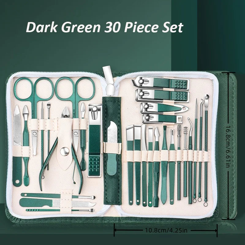 6/9 Pcs Set Professional Piece Nail Care Kit Stainless Steel Manicure & Pedicure Set Nail Clipper Set with Travel Case
