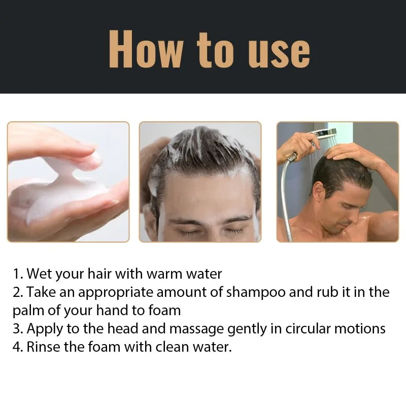 Hair Loss Treatment Shampoo Promote Growth Strengthen Hair Roots Scalp Repair Anti Thinning Moisturizing Thickening Hair Care