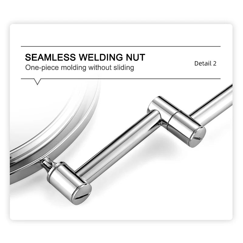 Bathroom Makeup Mirrors Wall Mount Extending Folding 3x 5x 10x Magnification Bath Mirror Double Side Mirror