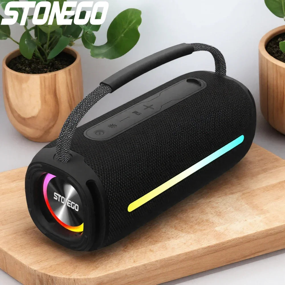 Portable Bluetooth 5.3 Speaker RGB Lantern Waterproof IPX6 High Power Audio Outdoor Wireless Speaker