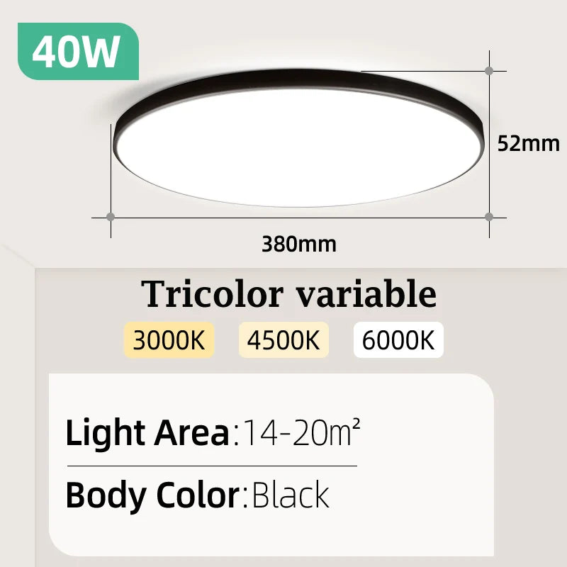 LED Ceiling Lamps Chandelier Panel Lamp IP44 Waterproof Bathroom Ceiling Lights Indoor Lighting for Bedroom Living Room Luminair