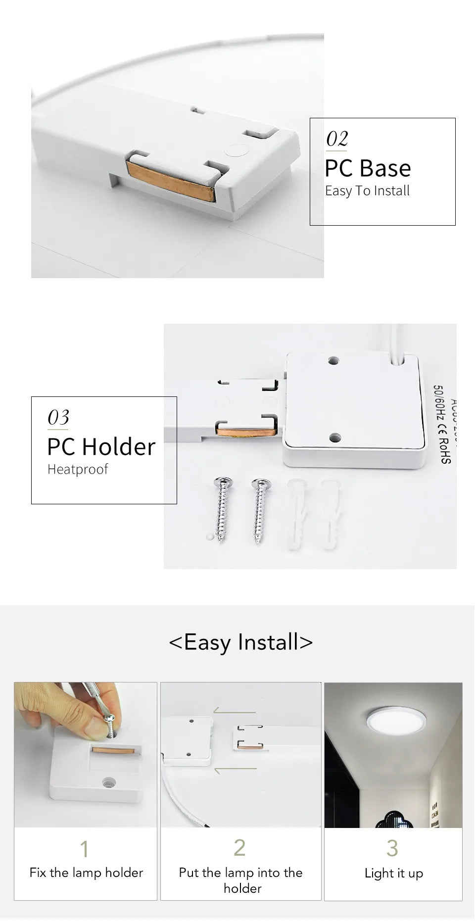 2.2cm Ultra Thin Ceiling Light 6W 9W 13W 18W 24W 110V 220V  Luster Home Appliances Indoor Decoration Bedroom Living Room Kitchen
