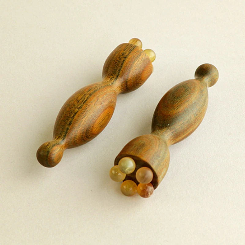 Sandalwood Face Massage Tools Gua Sha Face Skin Care Massage Sticks Lotus Seedpod Shape Massager Facial Physiotherapy Tool