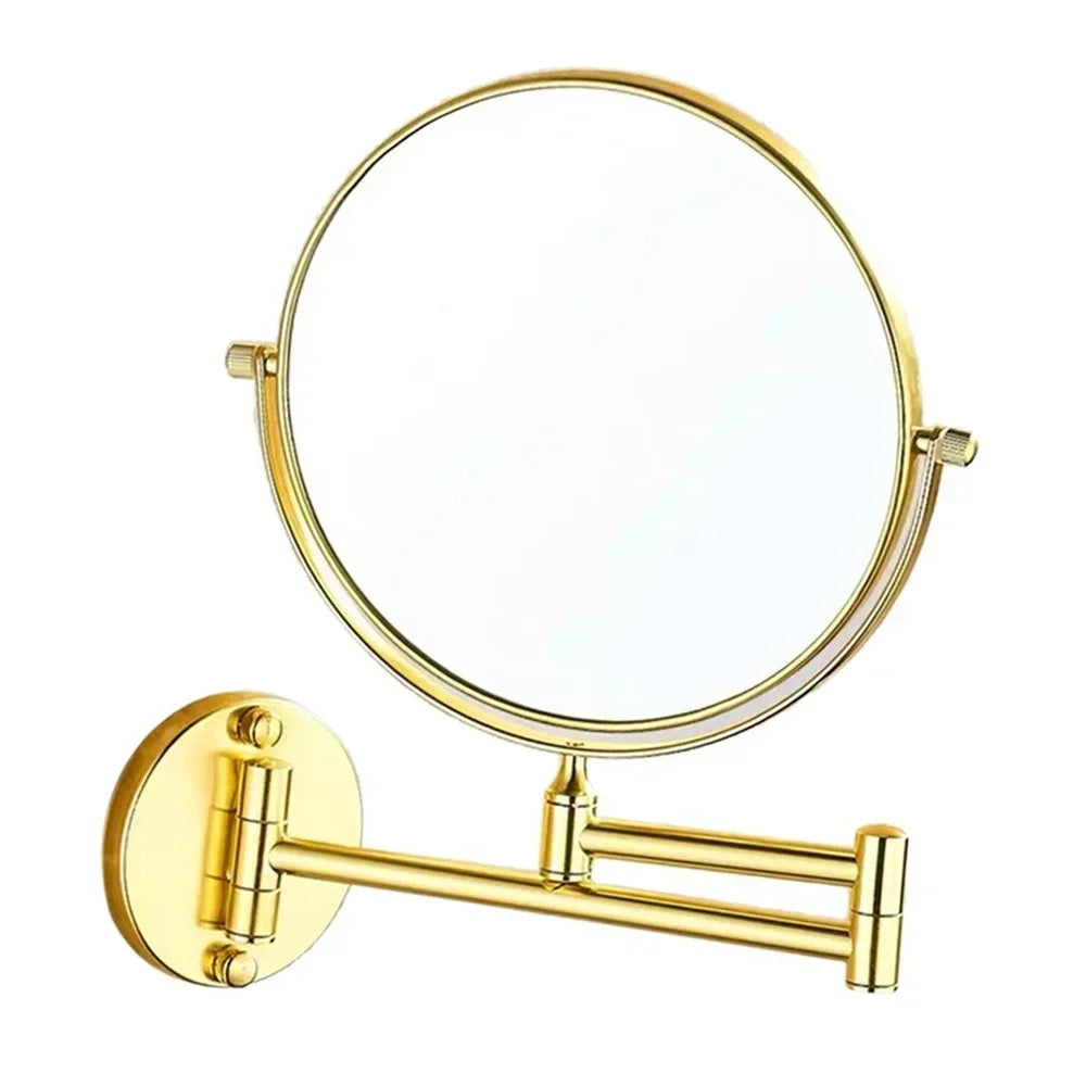 Double-sided Bathroom  Makeup Mirror 3X Magnifying Glass Countertop Rotating Vanity Wall Hardware Accessories