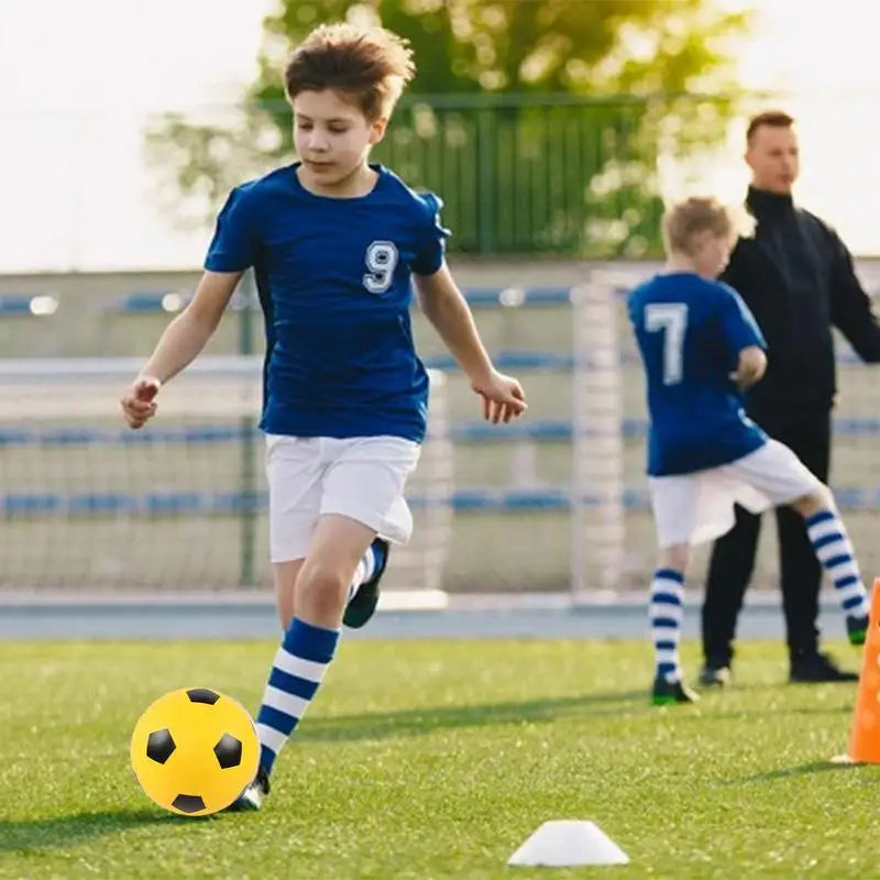 Silent Soccer Ball High Density Soft Soccer Ball Indoor Silent Ball No Noise Bouncing Ball Quiet Training Ball For Home Practice
