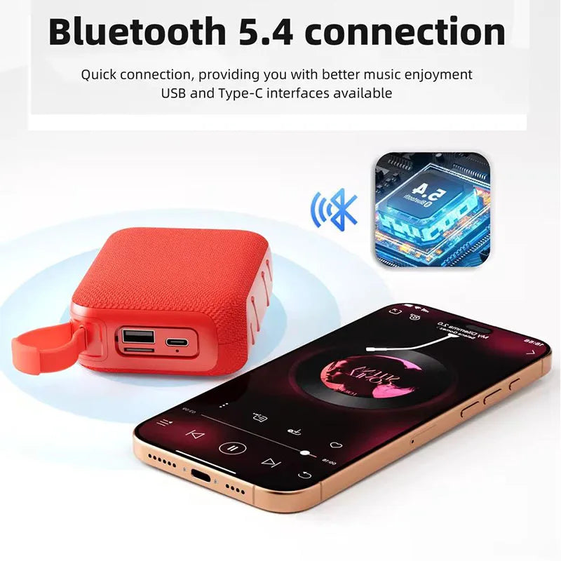 Outdoor Bluetooth Speaker Portable Wireless with 10W Stereo Sound BT 5.3 TWS Pairing for Camping Beach Party