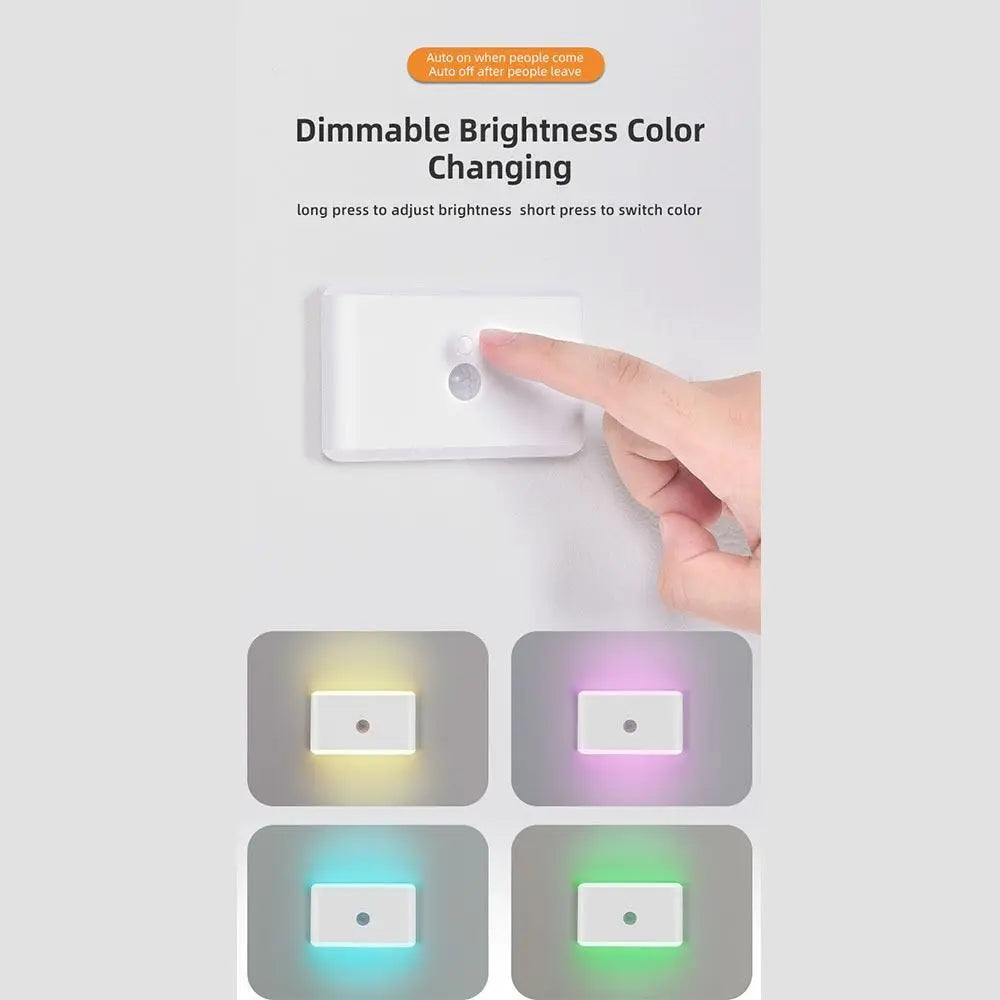 Motion Sensor LED Motion Sensor Night Light Rechargeable Wireless Magnetic Wall Lamp Dimmable Lighting Magnetic