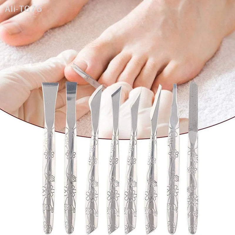Professional Pedicure Tools Set - Stainless Steel Manicure Knife Kit with Toe Pedicure Knife Nail Scraper Dead Skin Removal