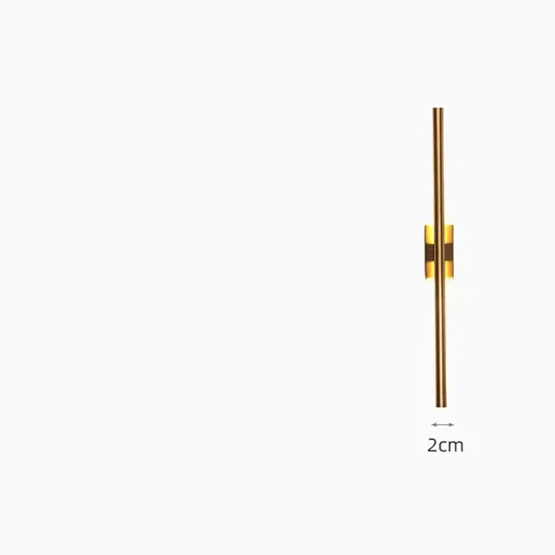 Indoor LED Sconce Wall Lamp Light for Home Hotel Bedroom Bedside Bathroom Corridor Modern Nordic Mounted Brass Gold Long Stripe
