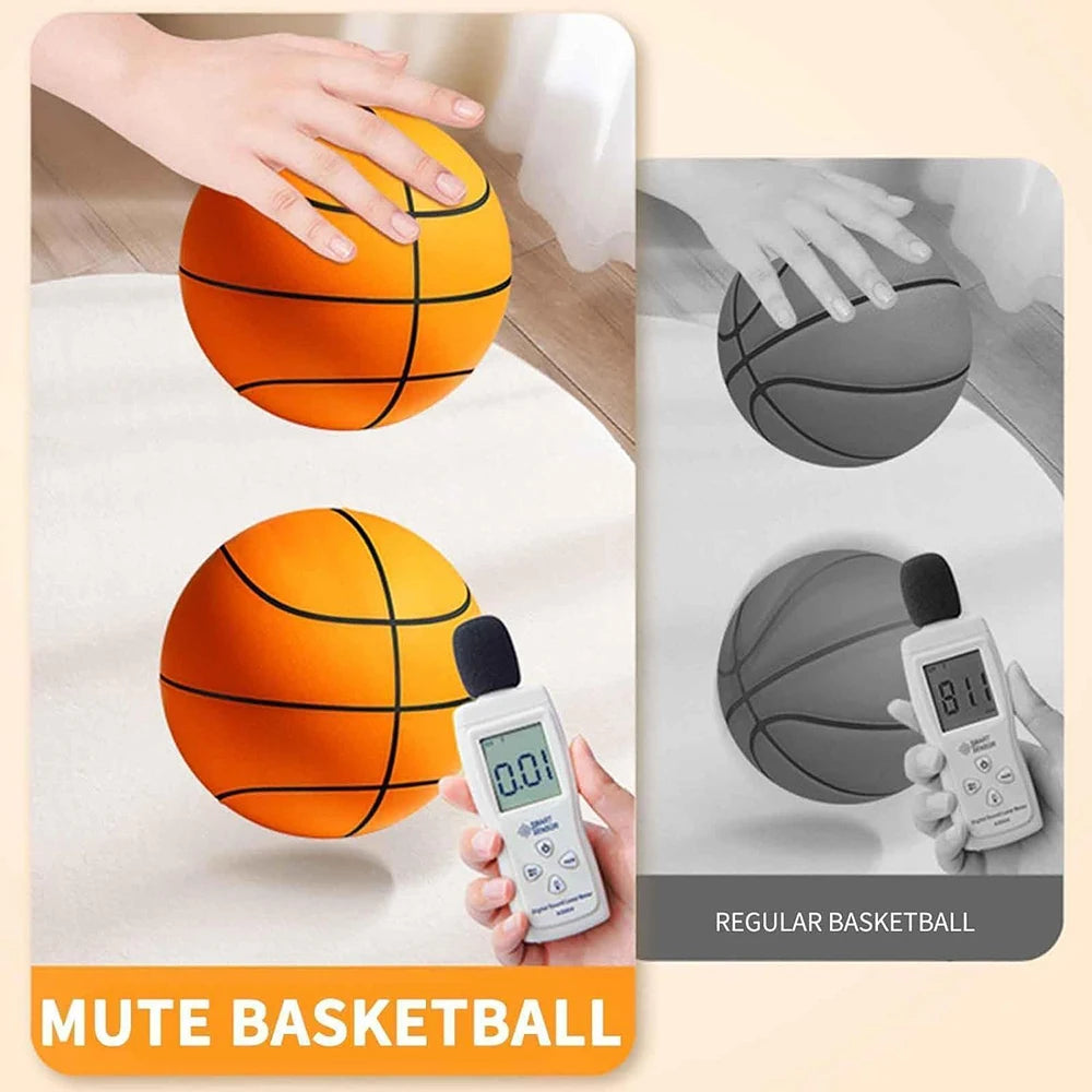 Indoor Silent Basketball with Non Slip Train Mat Foam Basketball Quiet Dribbling Indoor Training for Children No Noises At Home