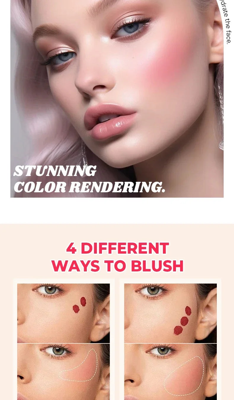 BEAUTY GLAZED 5 Colors Blush Serum Long Lasting Waterproof Natural Cheek Tint Blusher Matte Cream On Face Make Up Cosmetics