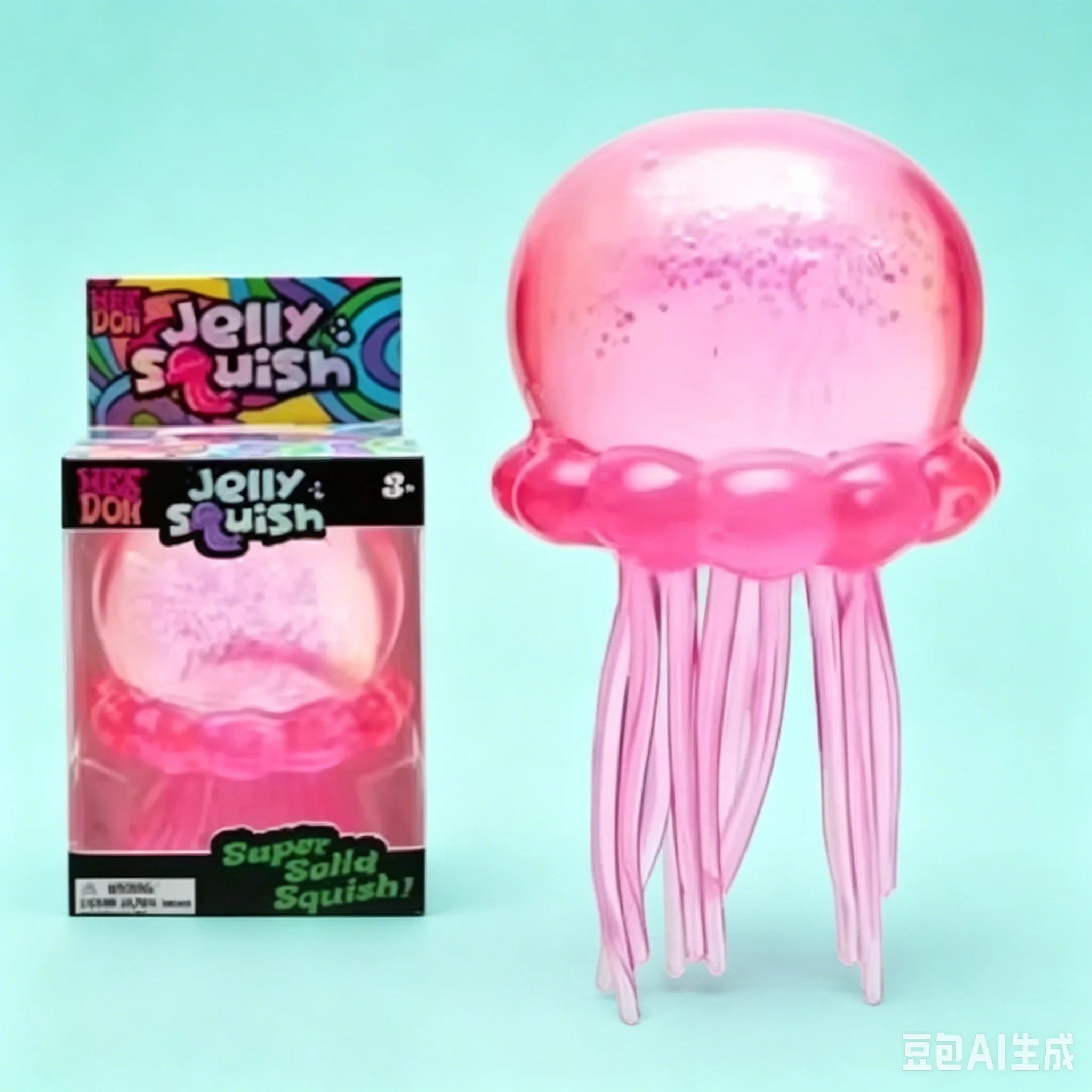NeeDoh  Trending Jellyfish & Cube Squish Toy, Soft Jelly Squeeze Stress Relief Fidget Toy, Sensory NeeDoh for Kids & Adults