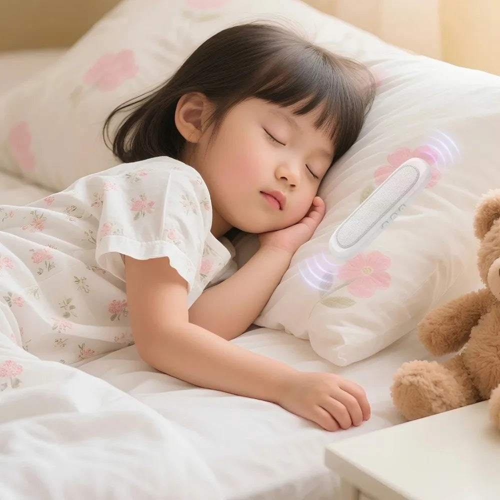 Bluetooth 5.4 Under Pillow Speaker Noise Reduction Stereo Sound Bone Conduction Speaker Deep Bass Timed Shutdow