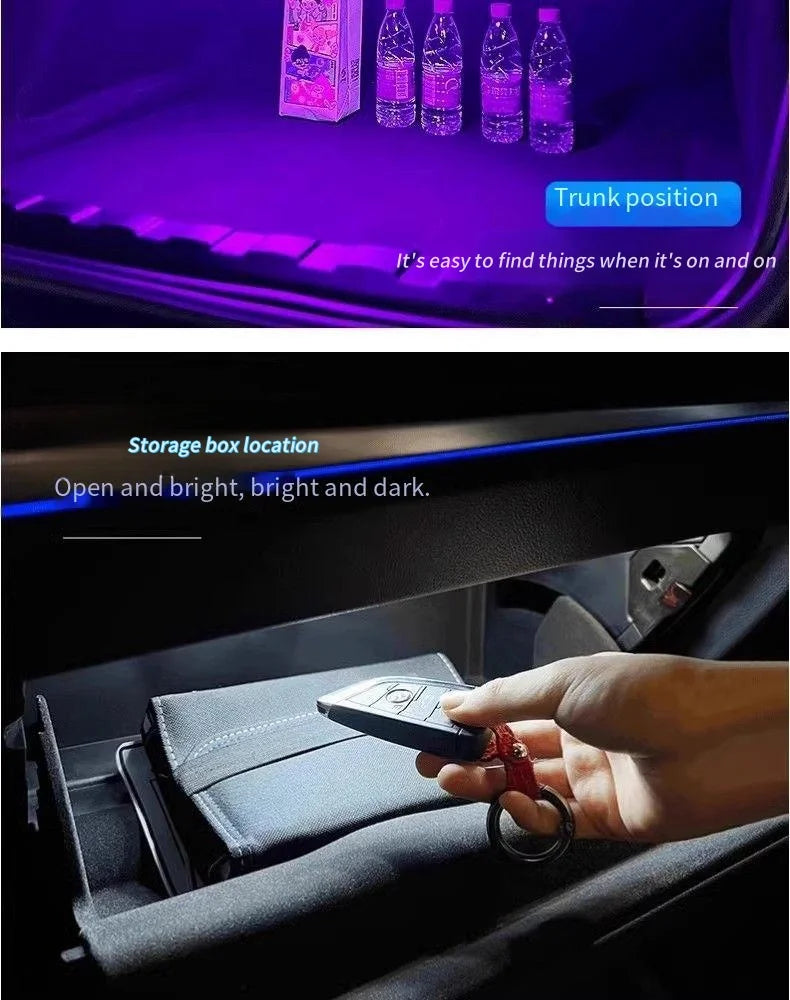 Motion Sensor Led Light 650mAH USB Rechargeable Automatic Induction Sensing Light Wireless Foot Lamp for Car Trunk Door