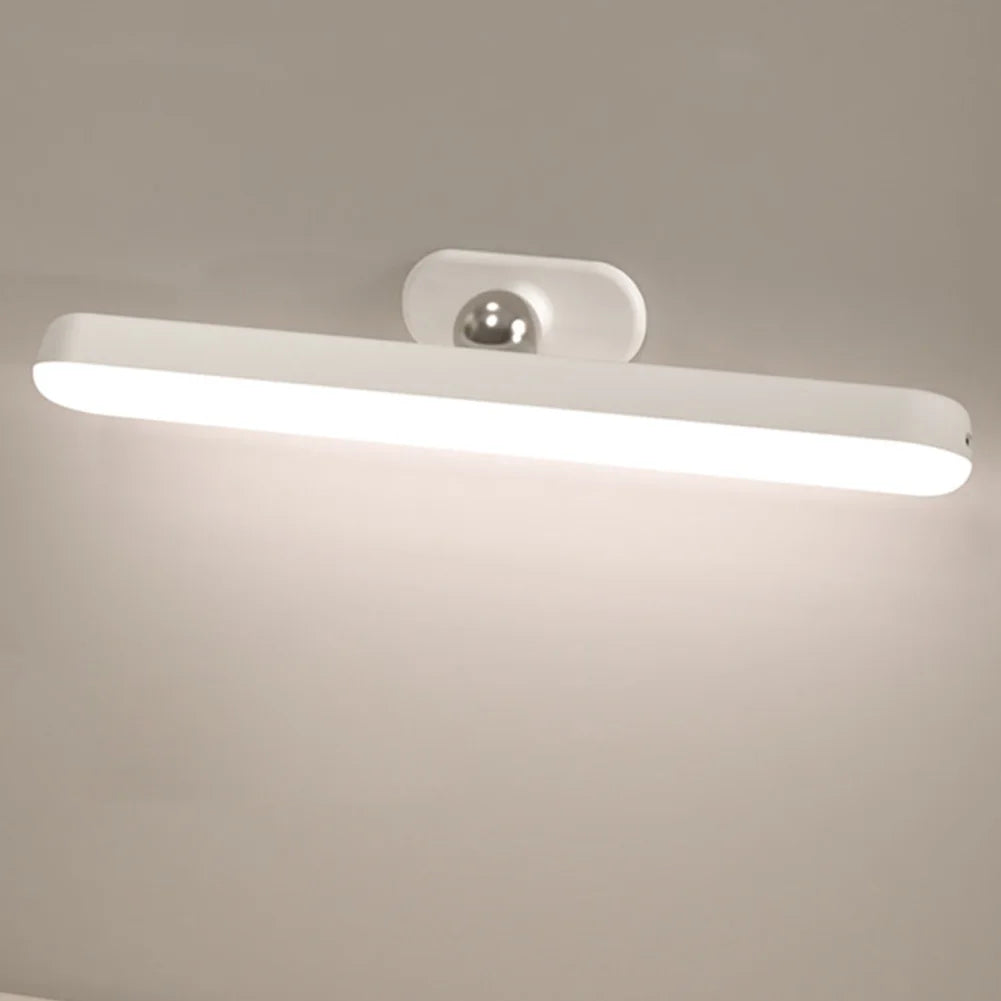 Wireless Mirror Vanity Lights Battery Operated LED Eye Protection Light Adjustable Color Brightness & Angle for Home Bathroom