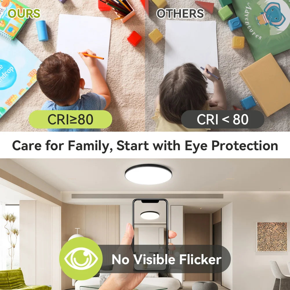Smart Led Ceiling Light 30W 40W 50W Dimmable Modern Led Ceiling Lamps with Remote Control Led Lights for Room Living Room