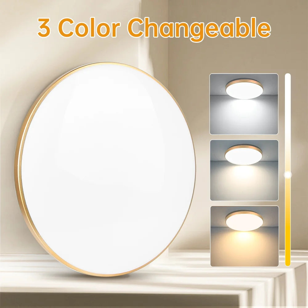 LED Ceiling Lights for bathroom IP44 Waterproof Indoor Kitchen Light AC165-265V 18W/30W/40W Bedroom Ceiling Lamp For Home Panel