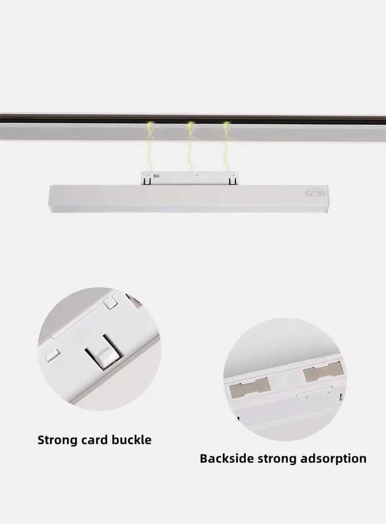 New White Tuya Smart LED Track Light Embedded Masterless Lighting lamp Living Room Light Voice Control Magnetic Track Light