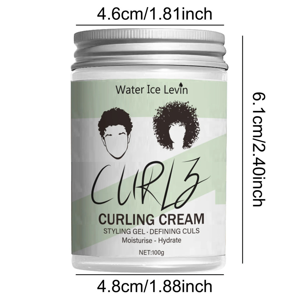 Curly Hair Styling Cream - Hair Care and Moisturizing Hydrate, Nourishes and Cares for Your Hair, Giving You a Radiant Shine / 100g Bottle / Suitable for Travel