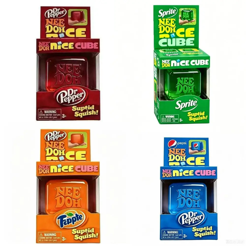 Needoh Nice Cube Sensory Stress Reliever Fidget Tool for Anxiety & Focus Desk Sensory Cube for Adults & Kids Solving Venting