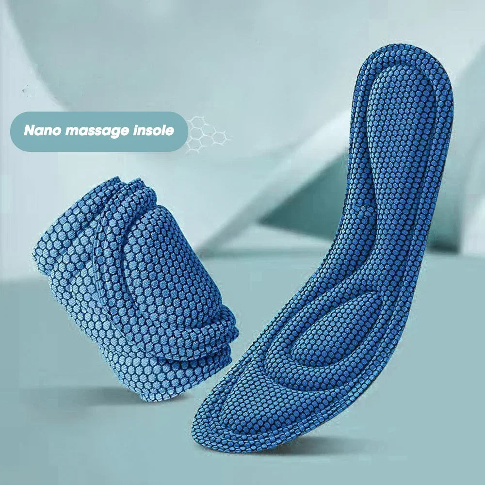 2 Pairs Memory Foam Orthopedic Insoles for Shoes Antibacterial Deodorization Sweat Absorption Insert Sport Shoes Running Pads