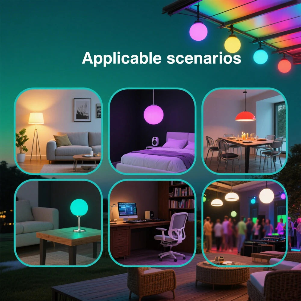 Smart RGBW LED Bulb Spotlight E27  B22  with Infrared Remote Control Suitable for Colorful Home Lighting