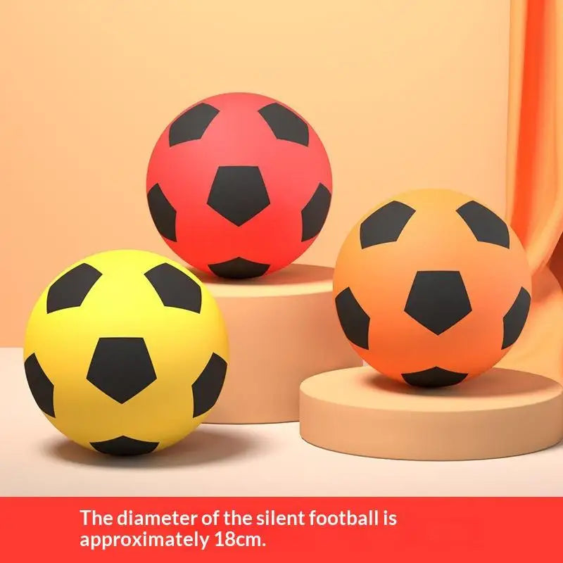1PC 3 Colors High-Elastic Indoor Silent Football PU Foam Practice Ball Comes With A Net Bag For Home Use And Skill Development