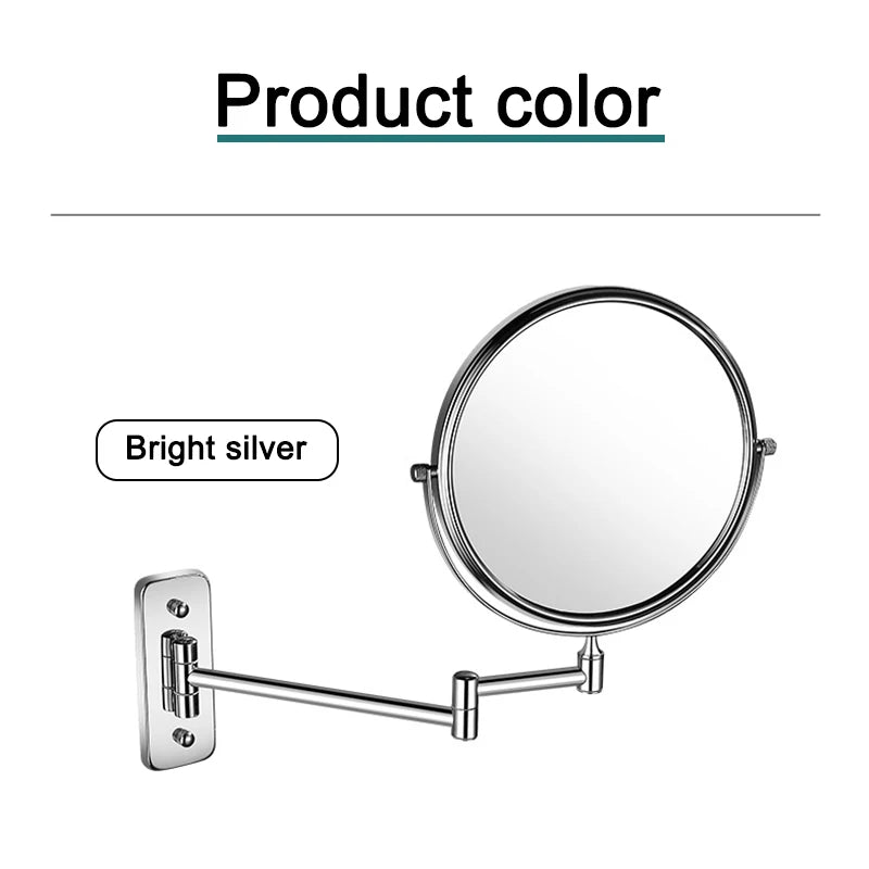 Bathroom Makeup Mirrors Wall Mount Extending Folding 3x 5x 10x Magnification Bath Mirror Double Side Mirror