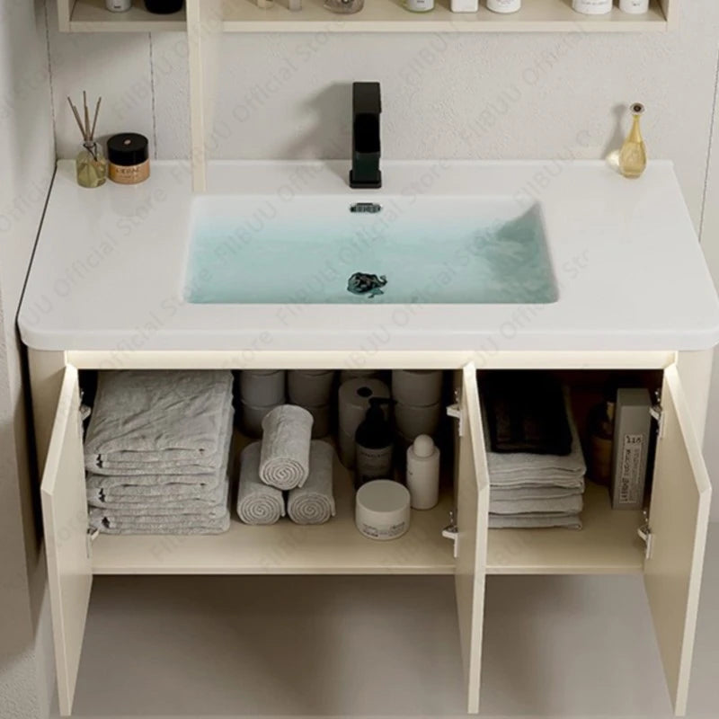 Modern Bathroom Vanity Wall Mounted Bathroom Storage Cabinet, High-Definition Mirror Integrated Bathroom Furniture Accessories