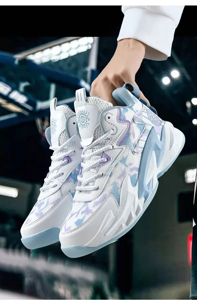 Flying Weave Breathable Basketball Shoes, Soft And Comfortable, Thickened Shock-absorbing Sole, Durable For Daily Sports Outdoor