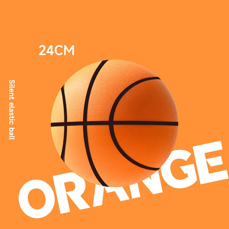 【YY26】18/21/24cm Bouncing Mute Ball Indoor Silent Basketball With Hoop High-Resilience Lightweight Mini Basketball Kids Gifts
