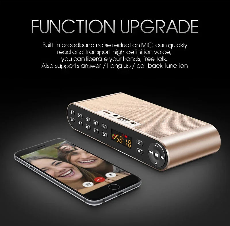 Bluetooth Speaker Usb Portable Speakers with Fm Radio Cannon Russian Steel Saber Wireless Microphone FM