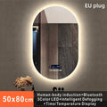 Bathroom Smart Makeup LED Mirror Adjustable light With Bluetooth Speaker Anti-Fog Human Body Induction Hotel Decoration Mirror