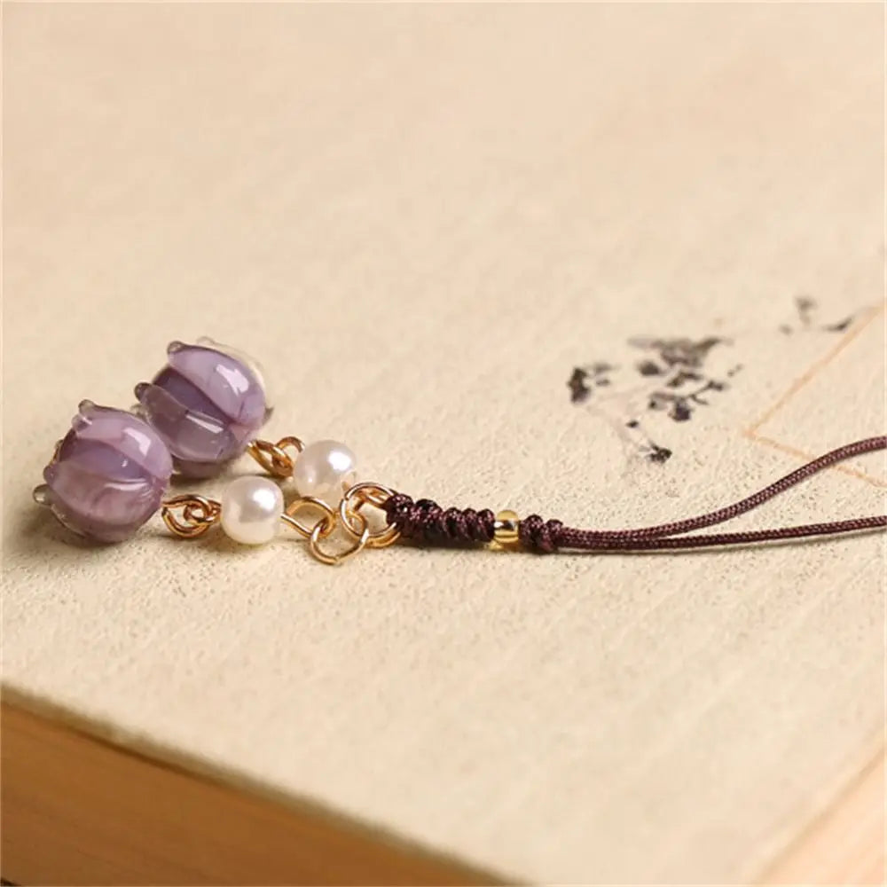 Strap Phone Accessories Jewelry Accessories Mobile Phone Keychain Anti-lost Lanyard Phone Strap Orchid Flower Phone Chains
