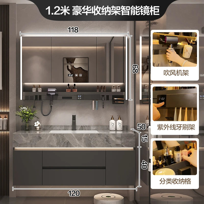 Simple Luxury Bathroom Cabinets Washbasin Vintage Toilet Drawer Bathroom Cabinets Storage Mirrors Mobili Per La Casa Furniture