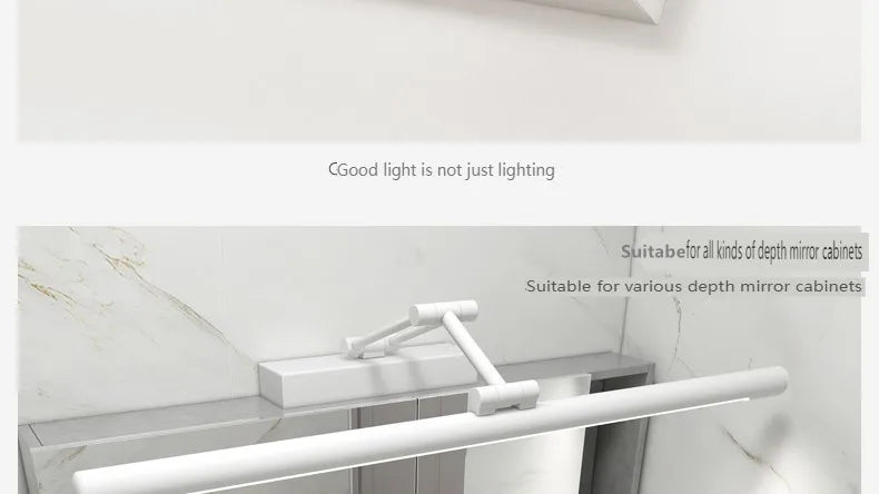 Mirror Front Light LED Bathroom Cabinet Dressing Table Mirror Light Foldable Telescopic Mirror Cabinet  Dedicated  Light