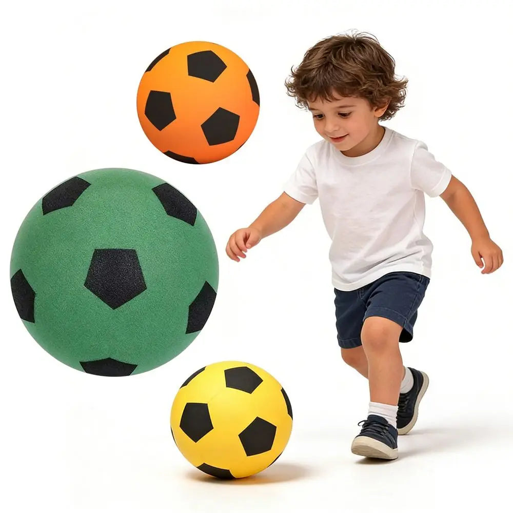 High-Elastic Silent Football Easy to Grip Low Noise Low Noise Foam Soccer Ball Lightweight Squeezable Indoor Training Ball