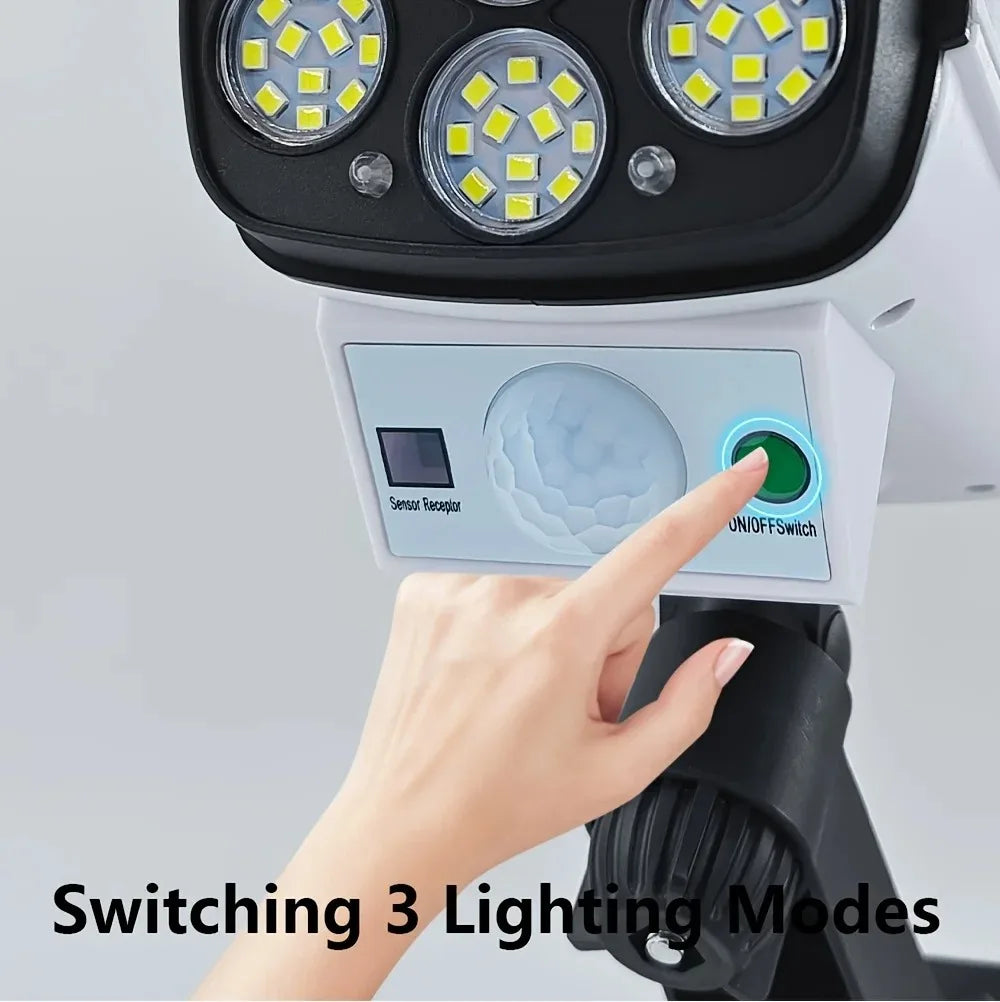 Outdoor Motion Sensor Solar Lights 77LED Solar Motion Sensor LED Light Outdoor Camera Porch Garden Wireless Security Floodlights