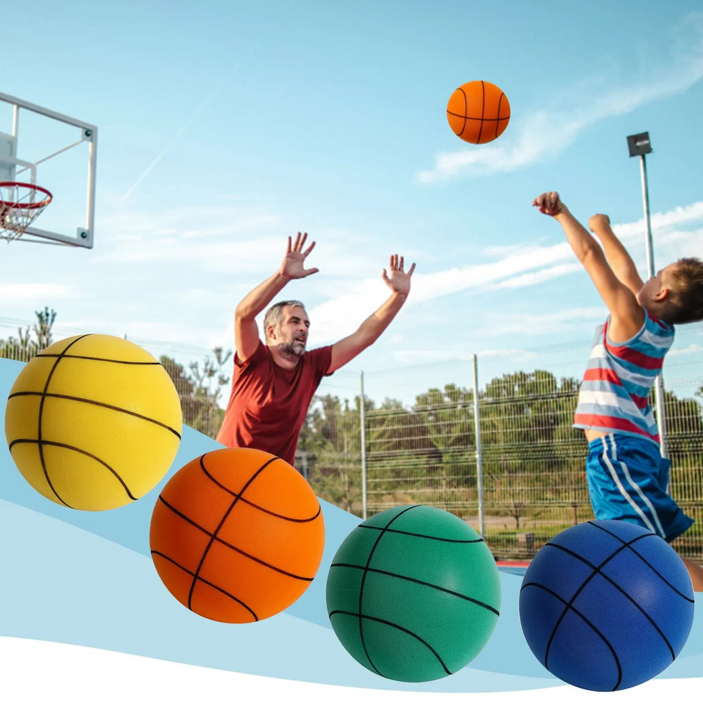 Bouncing Mute Ball Indoor Silent Basketball 18cm Foam Basketball Silent Soft Ball Bounce Basket Ball Toy Kids Sports Games Gift