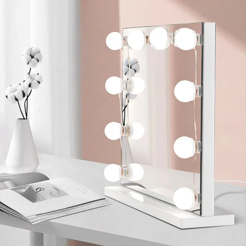 Makeup Mirror LED Light Bulbs Vanity Lights USB Charging Bathroom Dressing Table Lighting Dimmable LED Vanity Mirror Light