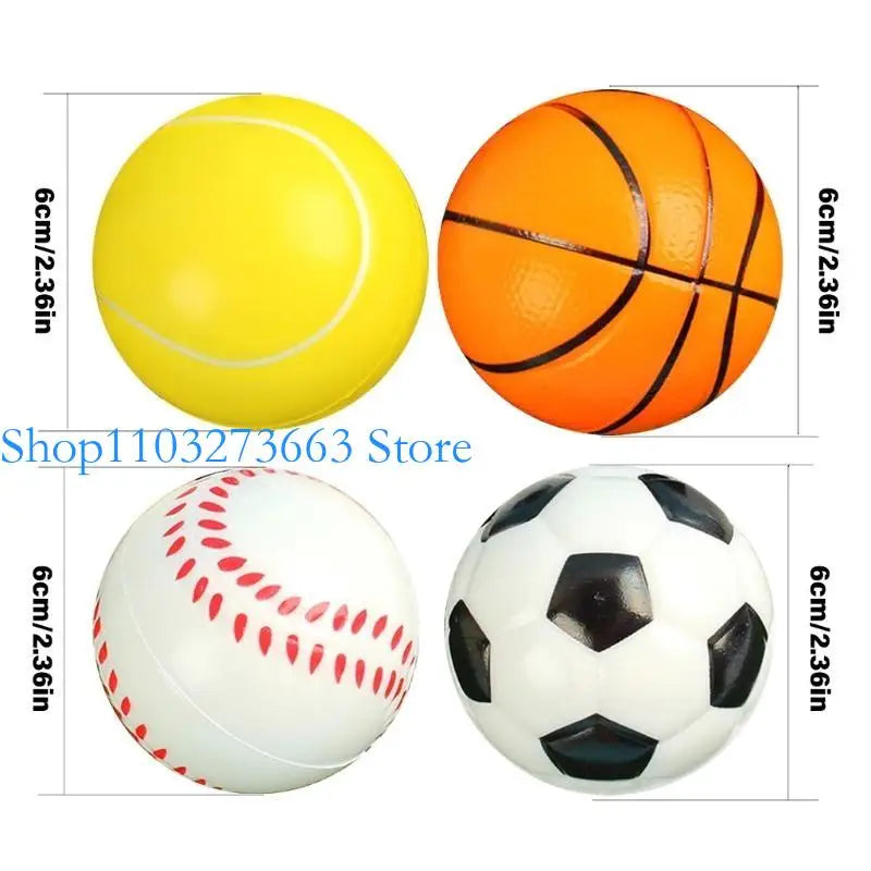 R6FE 12Pcs Small Foam Tennis Soft and Safe Sport Equipment for Boy Girls Playing Time Soft Sponge Foam Tennis