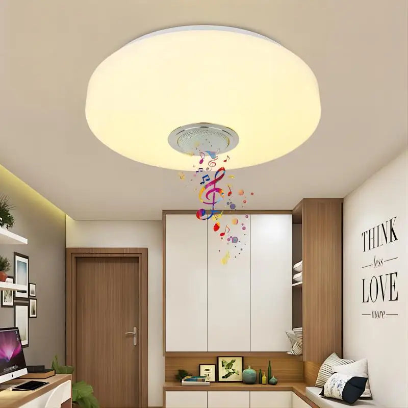 RGB Smart Home LED Ceiling Light With Speakers For Music APP Remote Control Bluetooth Interior Decoration Bedroom Party